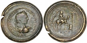 Caracalla 211-217
Medaillon, Pont-Trapezus, 198-217, AE 52.35 g. Ex Vente Busso Peus 392, lot 4574
Conservation : TTB. Unique?