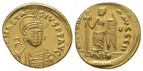 Anastasius 491-518
Solidus, Constantinople, 491-518, AU 4.4 g. Ref : Sear 5
Conservation : Superbe