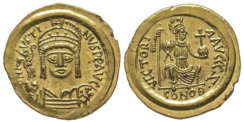 Justin II 565-578
Solidus, Ravenna, AU 4.44 g.
Ref : Ranieri 402, Sear 407
Conse...
