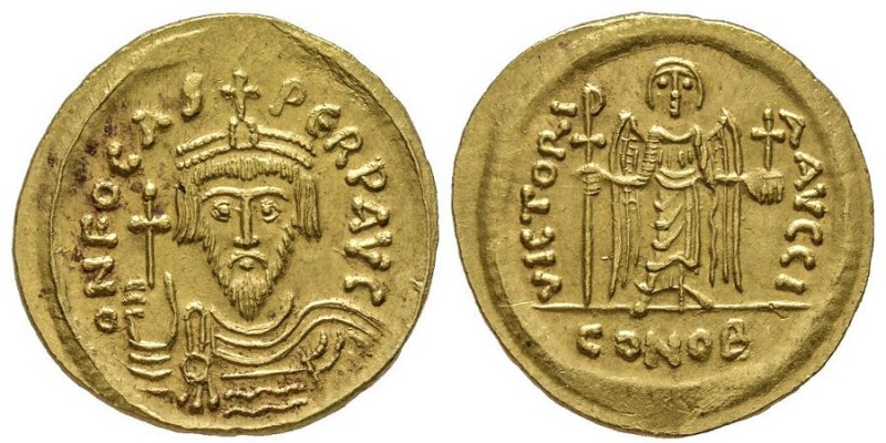 Phocas 602-610
Solidus, Sicile, 603-607, AU 4.40 g.
Revers : VICTORI – A AVCCB
R...
