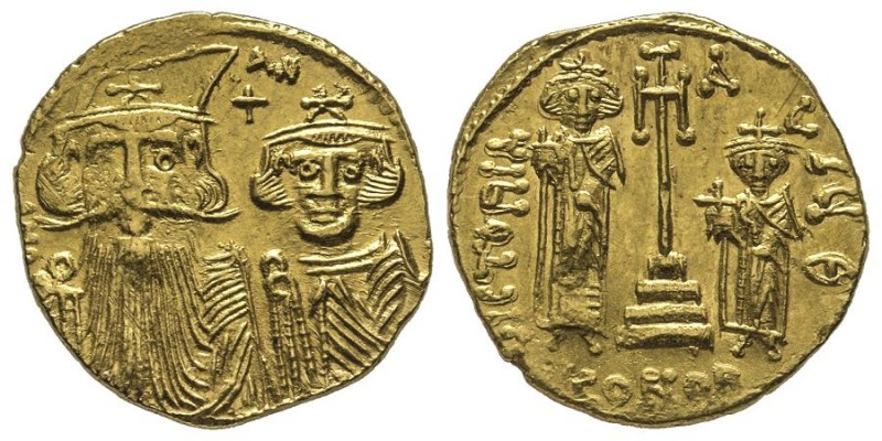 Constantius II 641-668
Solidus, Constantinople, AU 4.47 g.
Ref : Hahn 31
Conserv...