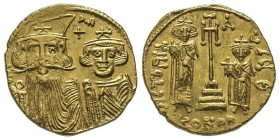 Constantius II 641-668
Solidus, Constantinople, AU 4.47 g.
Ref : Hahn 31
Conservation : TTB