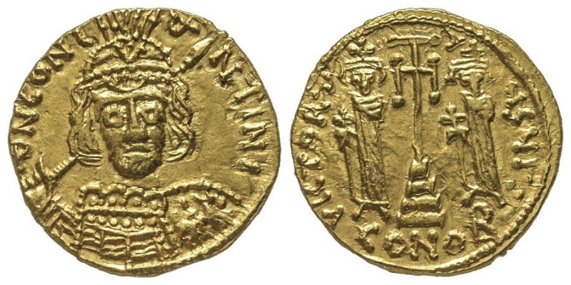 Constantinus IV 668-685
Solidus, Syracuse, 674-681, AU
Ref : Hahn 34
Conservatio...