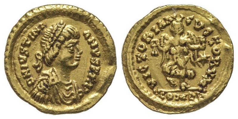 OSTROGOTHS
Théoderic 493-526
Tremissis au nom et au type de Justinien Ier (527-5...