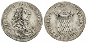 Monaco, Louis I 1662-1701
1/12 Écu ou 5 Sols, 1662, AG 2.35 g. Ref : G. MC50, CC 69, KM#36, Cam. 264 Conservation : presque Superbe