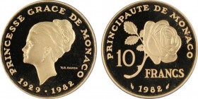 Monaco, Rainier 1949-2005
Piéfort de 10 Francs Grace Kelly, 1982, AU 38.8 g. Ref : G. MC158
Conservation : PCGS SP66
Quantité : 250 exemplaires. Rar...