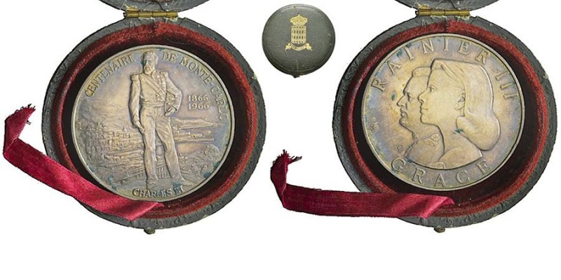 Monaco, Rainier 1949-2005
Médailles en argent frappée pour la celebration du cen...