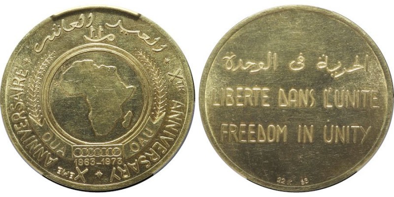 African Unity (Organization)
Médaille en or, 1973, 10th anniversary, AU 122.47 ...