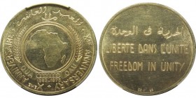 African Unity (Organization)
Médaille en or, 1973, 10th anniversary, AU 122.47 g. 917 ‰
Conservation : PCGS SP63