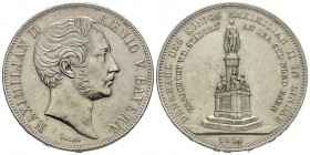 Maximilian II 1848-1864 
Geschichts Doppelt Taler, 1856, AG 37 g. Monument pour Maximilian II à LINDAU Ref : Dav. 605, Kahnt 124, Thun 96. Conservati...