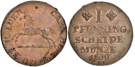 Braunschweig-Wolfenbüttel
Karl 1815-1830.
Pfennig, 1829 CvC, Cuivre
Ref : Jaeger 233a
Conservation : NGC MS64 BN