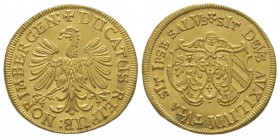 Nürnberg
Dukat, 1640, AU 3.44 g. 
Ref : Fr 1829, Kellner 62
Conservation : Superbe
