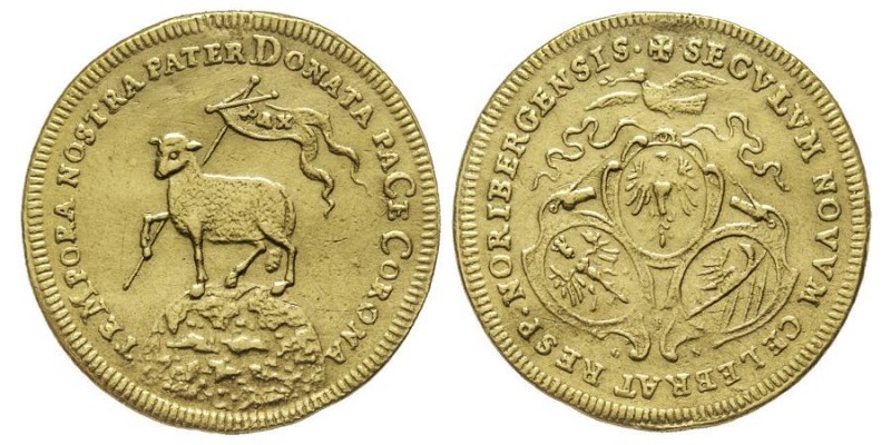 Nürnberg
1 Dukat, 1649, AU 3.46 g.
Ref : Fr. 1833
Conservation : traces de montu...