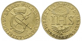 Sachsen
Sophia 1582-1622 
Ducat, 1616, AU 3.46 g.
Ref : Fr. 2642, KM#126
Conservation : TTB/SUP