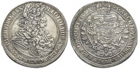 Leopold I, 1657-1705
Thaler, Kremnitz, 1695, AG
Ref : Dav. 3264
Conservation : Superbe. Traces de nettoyage