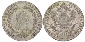Franz I 1804-1835
20 Kreuzer, 1812 A, AG 6.68 g. Ref: KM#2142
Conservation : NGC MS63