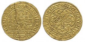Comté de FLANDRE
Louis de Male 1346-1384
1/4 Écu d'or à la chaise, Bruges, AU 1.11 g.
Ref : Del 456
Conservation : TTB-SUP