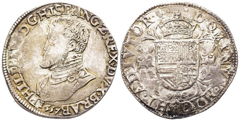 Brabant 
Duché, Philippe II 1555-1598 Au titre de roi d'Angleterre
Écu Philippe,...