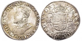 Brabant 
Duché, Philippe II 1555-1598 Au titre de roi d'Angleterre
Écu Philippe, 1557, Anvers, AG 34.07 g.
Ref : Dav. 8625, Delm. 12
Conservation : TT...