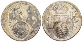 Joao 1799-1818
960 Reis contremarqué sur 8 Reales de Potosi pour Mina Gerais, ND, AG 26.47 g.
Ref : KM#242, Gomez 112.02
Conservation : TTB