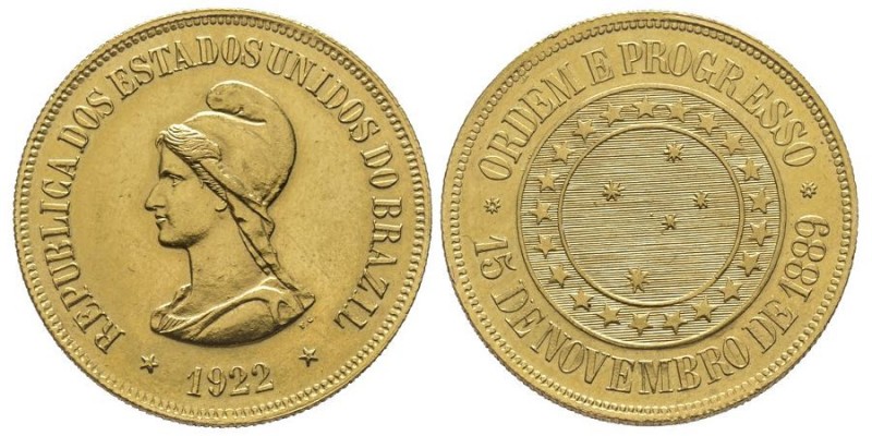 Republic, 1889-
20000 Reis, Rio de Janeiro, 1922, AU 17.94 g.
Ref : Fr.124, KM#4...