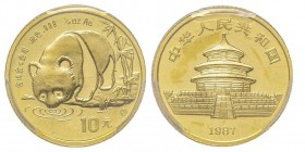 10 Yuan, 1987-S, AU 3.11 g. 999‰
Ref : KM#163, PAN-47A
Conservation : PCGS MS68