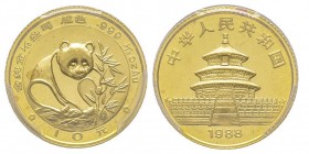 10 Yuan, 1988, AU 3.11 g. 999‰ Ref : KM#184, PAN-72A
Conservation : PCGS MS69