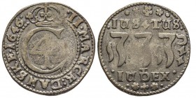 DANEMARK
Christian IV 1588-1648
2 Mark, 1646, Kopenhagen, AG 10.52 g.
Ref : KM#137
Conservation : TTB