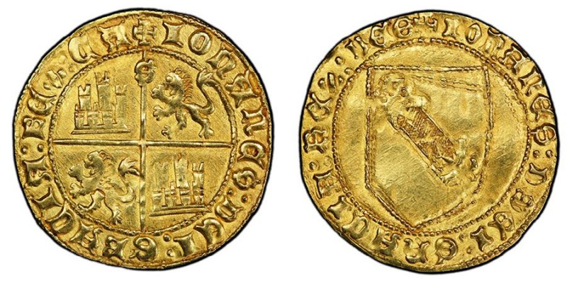 ESPAGNE
Juan II 1406-1454
Dobla de la banda, Sevilla, ND, AU 4.52 g. Ref : Fr. 1...