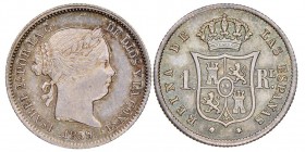 Isabel II 1833-1868
1 Real, Madrid, 1852, AG 1.3
Ref : KM#598, Cal.302
Conservation : NGC MS66