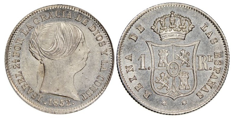 Isabel II 1833-1868
1 Real, Madrid, 1859, AG 1.3
Ref : KM#598, Cal.308
Conservat...
