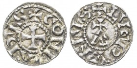 Conrad le Salique 1033-1056 
Roi de Francie-Orientale (Germanie)
Denier, Lyon, ND, AG 1.23 g. 
Ref : Boudeau 1126, Poey d'Avant 5013
Conservation : TT...