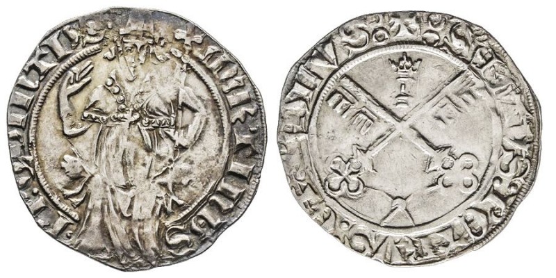 Comtat Venaissin, Commune d'Avignon
Martin V 1417-31
Gros en argent, AG 1.73 g.
...