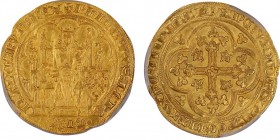 VALOIS 1328-1589
Philippe VI de Valois 1328-1350 
Écu d'or à la chaise, janvier 1337, AU 4.47 g.
Ref : Dup. 249, Ciani 282, Fr. 270
Conservation : PCG...