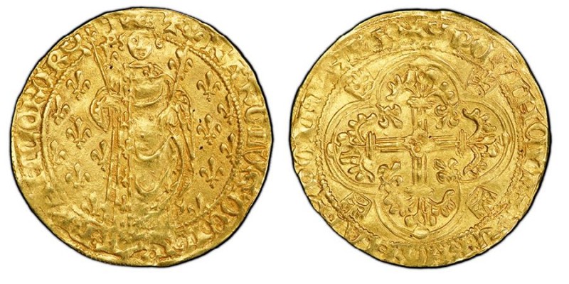 Charles VII le Victorieux 1422-1461 
Royal d’or, Orléans, AU 3.80 g. Ref : Dup ...
