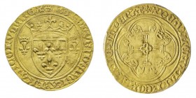 Charles VII le Victorieux 1422-1461 
Ecu d’or à la couronne, Tournai,
2ème émission du 12 août 1445, 16ème point, AU 3.40 g. Ref : Dup 511a, Fr. ...