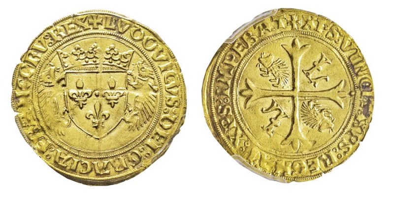Louis XII 1498-1515 
Écu d’or aux porcs-épics, Poitiers, AU 3.46 g. Ref : Dup....