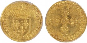 Charles IX 1560-1574
Ecu d’or au soleil, Rouen, 1569 B, AU 3.31 g. Ref : Dup. 1057, Fr. 378, Somb.4904 Conservation : SUP-FDC