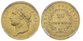 Premier Empire 1804-1814
20 Francs, Paris, 1811 A, AU 6.45 g. 
Ref : G. 1025, Fr. 516
Conservation : NGC MS63. Superbe exemplaire