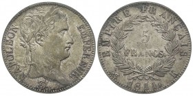 Premier Empire 1804-1814
5 Francs, Bordeaux, 1811 K, AG 25 g.
Ref : G.584
Conservation : PCGS MS62