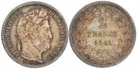 Louis Philippe 1830-1848
2 Francs, Rouen, 1841 B, AG 10 g.
Ref : G. 520
Conservation : NGC MS66. Le plus beau connu, magnifique
Très rare, seulement 2...