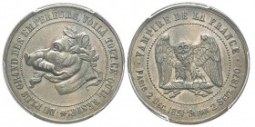 Second Empire 1852-1870
Monnaie satyrique, 10 centimes, Guerre de 1870 et Bataille de Sedan, Paris, 1870, AE Avers : DU PLUS GRAND DES EMPEREURS VOILA...