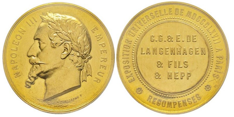 Second Empire 1852-1870
Médaille en or, 1867, Médaille de récompense de l'exposi...