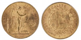 Troisième République 1870-1940
100 Francs, Paris, 1906 A, AU 32.25 g.
Ref : G.1137, Fr. 590
Conservation : PCGS MS64. FDC