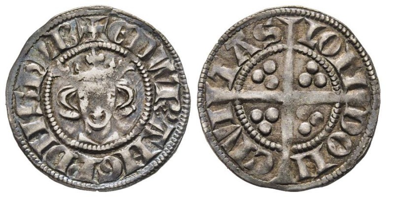 Edward I 1272-1307
Penny, AG 1.38 g.
Avers : EWDR ANGL DNS HYB 
Revers : CIVITAS...