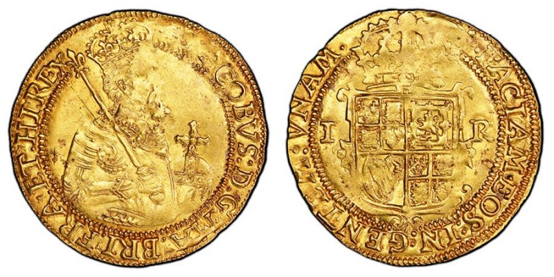 James I 1603-1625 (Scotland)
Unite (20 Shillings) ND (1605-06) Tower mint, AU 10...