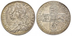George II 1727 1760
Halfcrown, 1746, AG 15.05 g.
Ref : Seaby 3695a
Conservation : NGC AU55. LIMA sous le buste