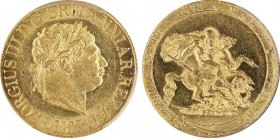 George III 1760-1820
Sovereign, London, 1817, AU 7.98 g.
Ref : Marsh 1, Spink 3785, Fr. 371
Conservation : PCGS MS62. Superbe exemplaire