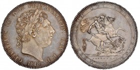 George III 1760-1820
Crown, 1818 LVIII, AG 28.2 g.
Ref : Seaby 3787, KM#675
Conservation : NGC MS 62