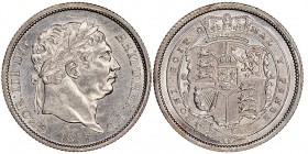 George III 1760-1820
Shilling, 1817, AG 5.67 g.
Ref : Seaby 3790, KM#666
Conservation : NGC MS 61